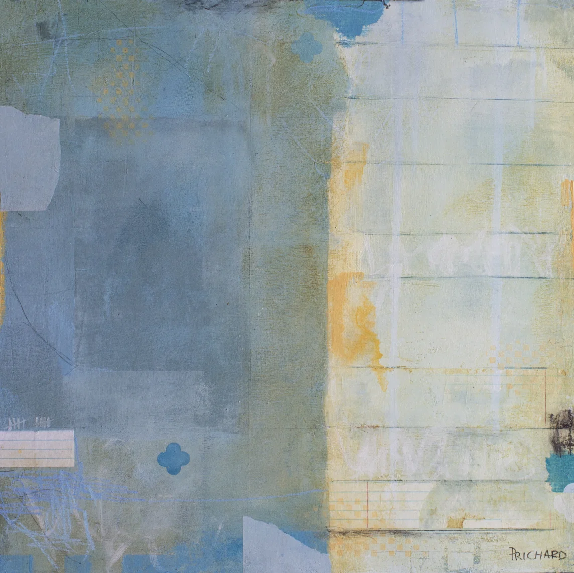 Actual class sample....collage, layering paint, image transfers....stencils...