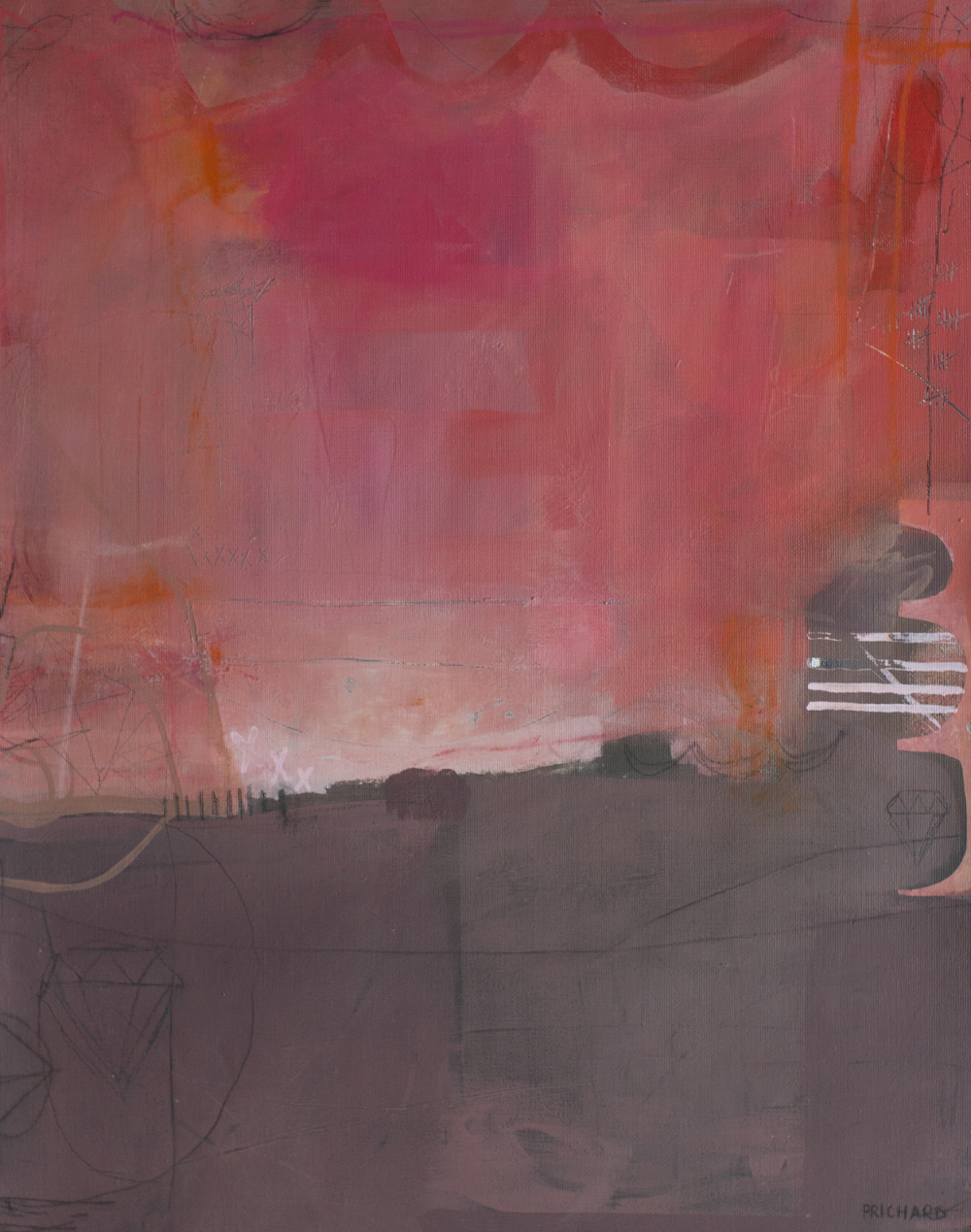 layered abstract painting