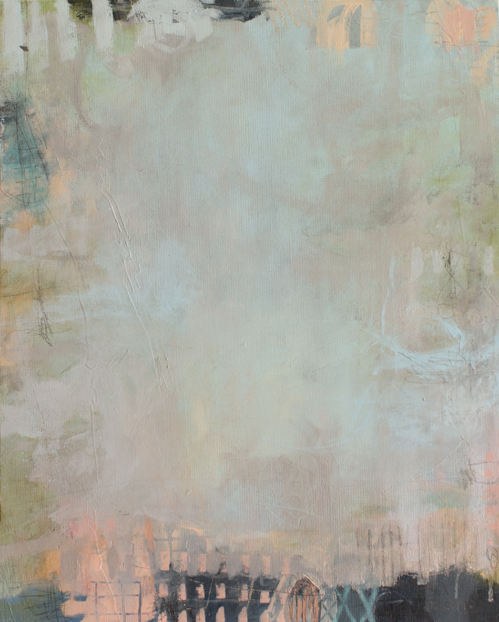 pink green abstract art
