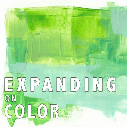 Green watercolor background with text that says "Expanding on Color".