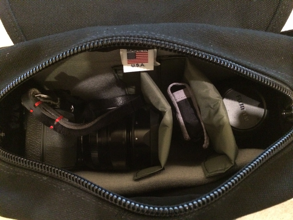 DOMKE f-5xb with Fuji XE-2, 35mm f1.4 and 18-55mm kit