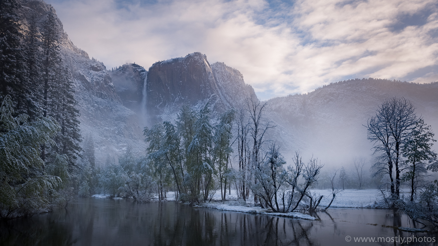 Yosemite Falls from Swinging Bridge