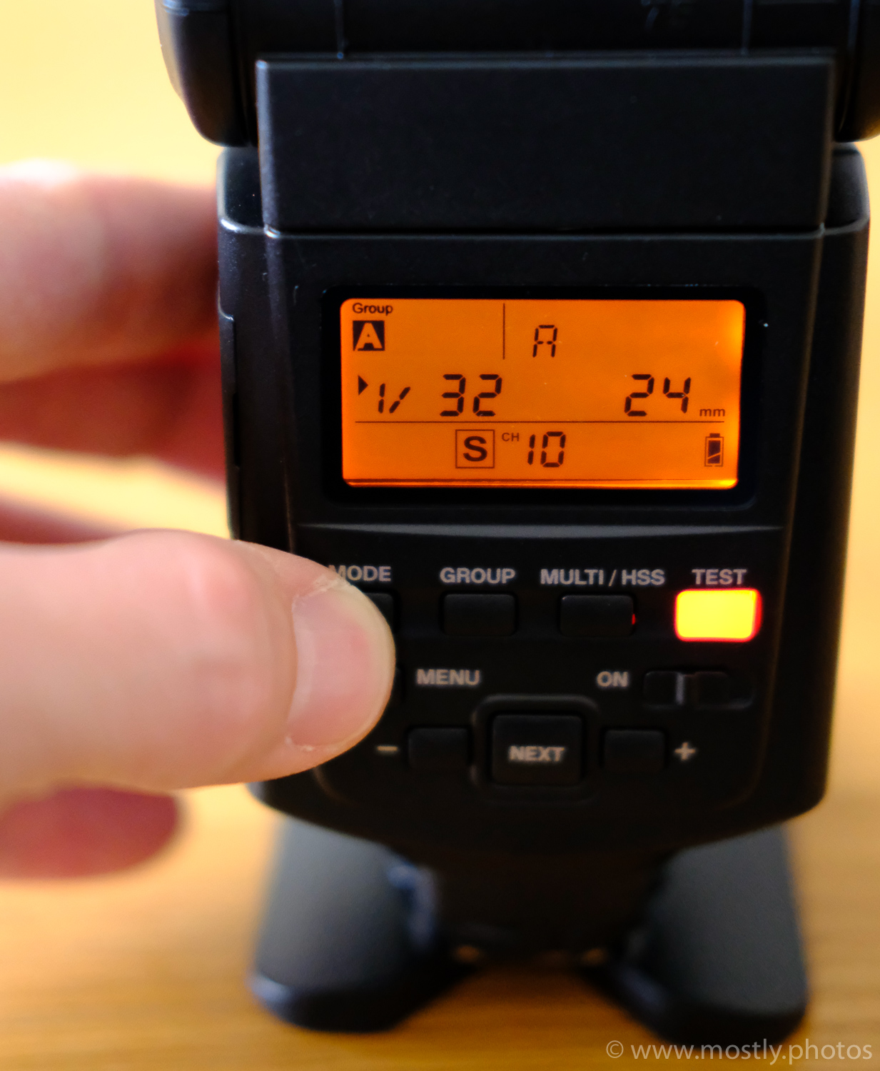 Cactus RF60 Wireless Flash in 'Slave' mode