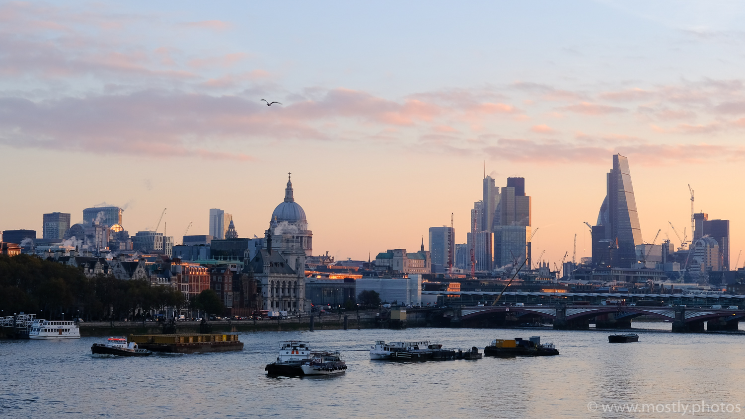 Dawn over the City of London Skyline - Fuji X-T2 Velvia Film Simulation