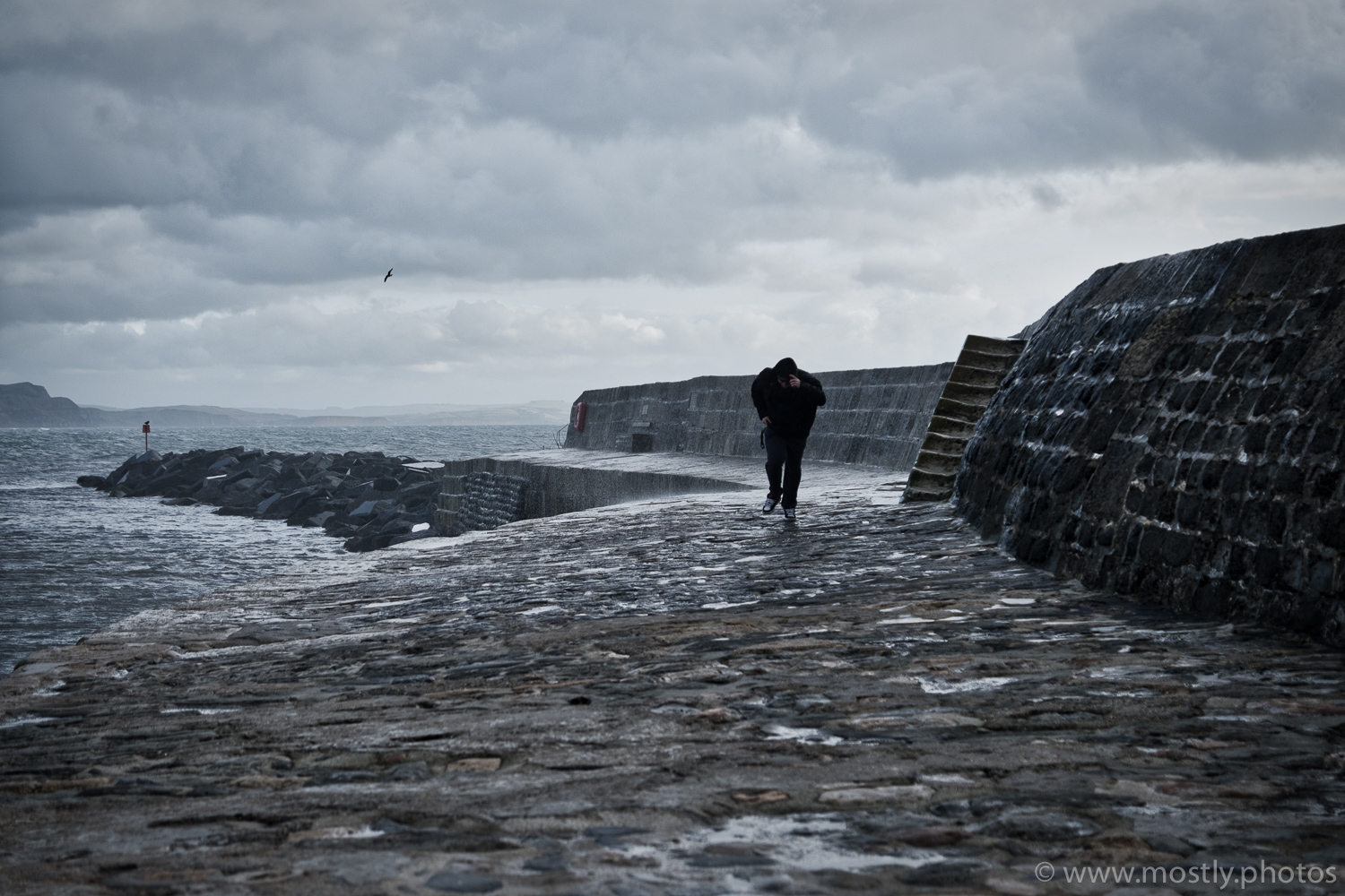 Ocean Spray on The Cobb in Lyme Regis - Fuji X-T2 edited in MacPhun Luminar using a pre-installed pre-set