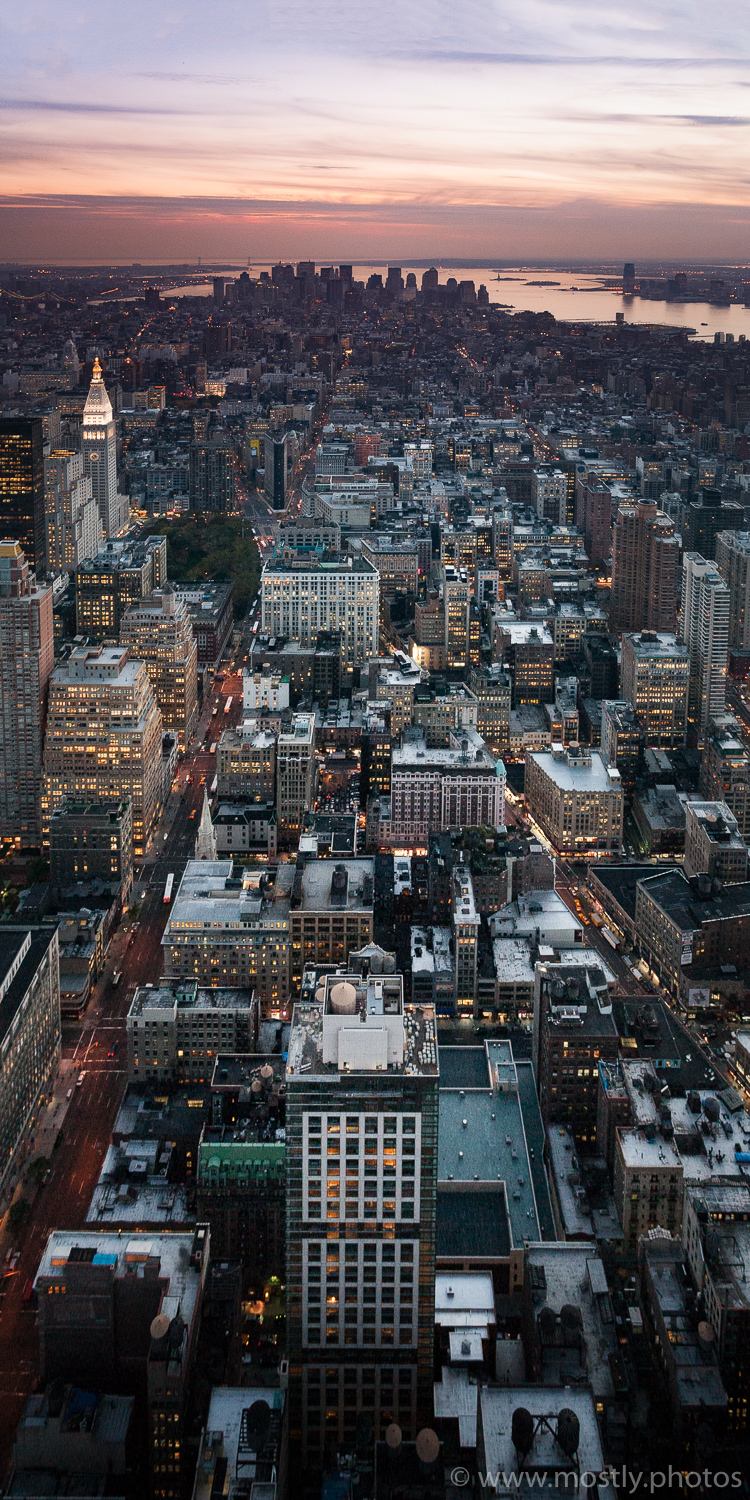 Canon 5D - Vertical Panorama Edited in Adobe Lightroom. Vertical Transform to correct the perspective. Gradients to darken the sky and add some color tint. Dehaze to add clarity to the scene. Subtle edits in Macphun Luminar to add punch.