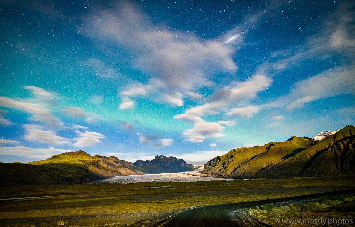 Fuji X-T1 - A hint of the Northern Lights above the Myrdalsjokull Ice Cap