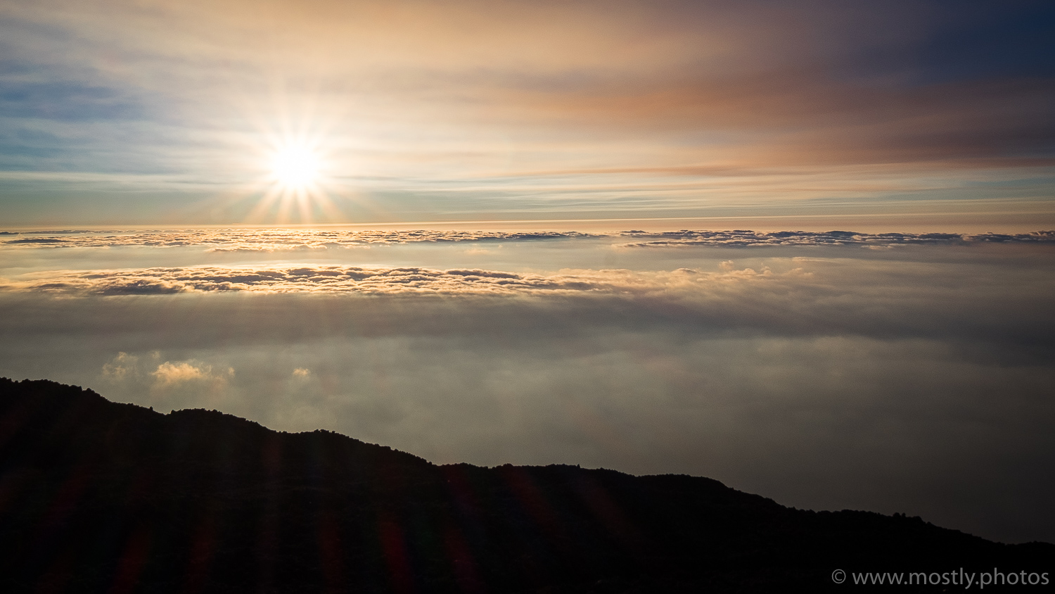 Sunset from Mount Etna