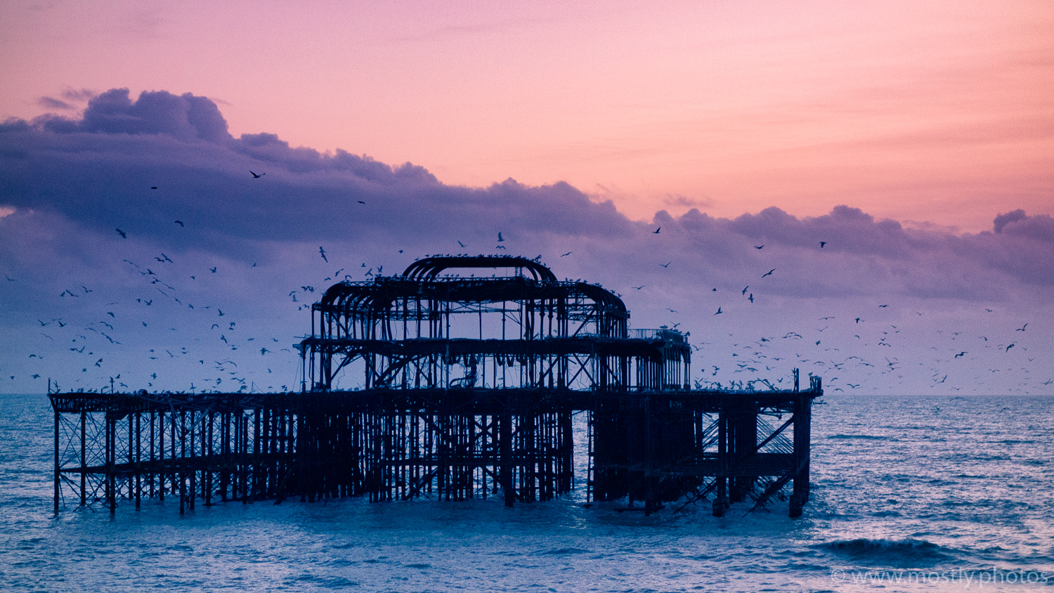 The remains of the pier at Bright, UK