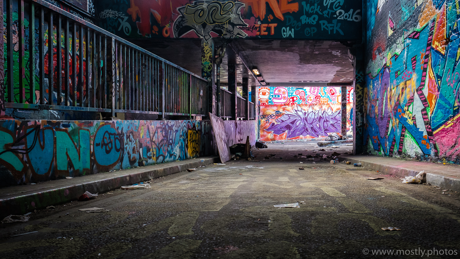 Leake Street Tunnel underneath London Waterloo Station.