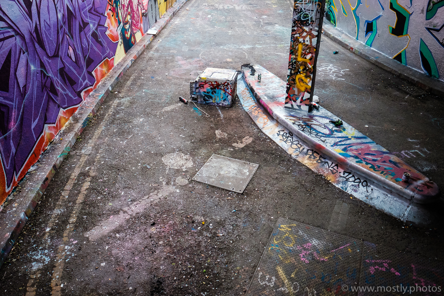 Leake Street Tunnel underneath London Waterloo Station.