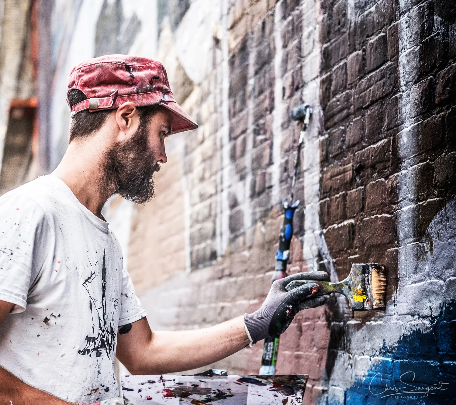 Fuji X-T2 Graffiti Artist at work in Shoreditch East London