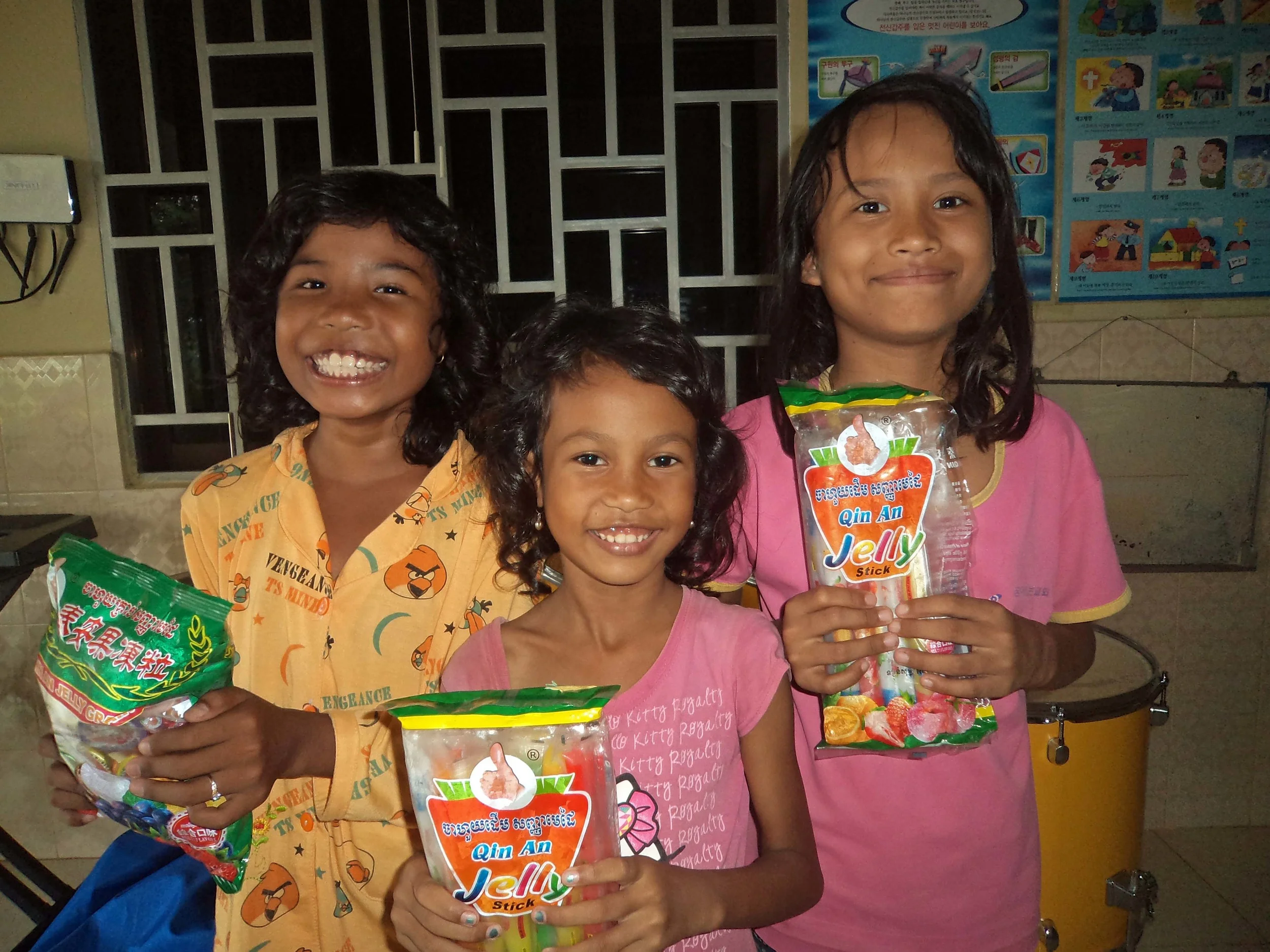The kids enjoyed receiving new school supplies, shoes, and uniforms to start the new school year. Oh, and they got candy too.&nbsp;