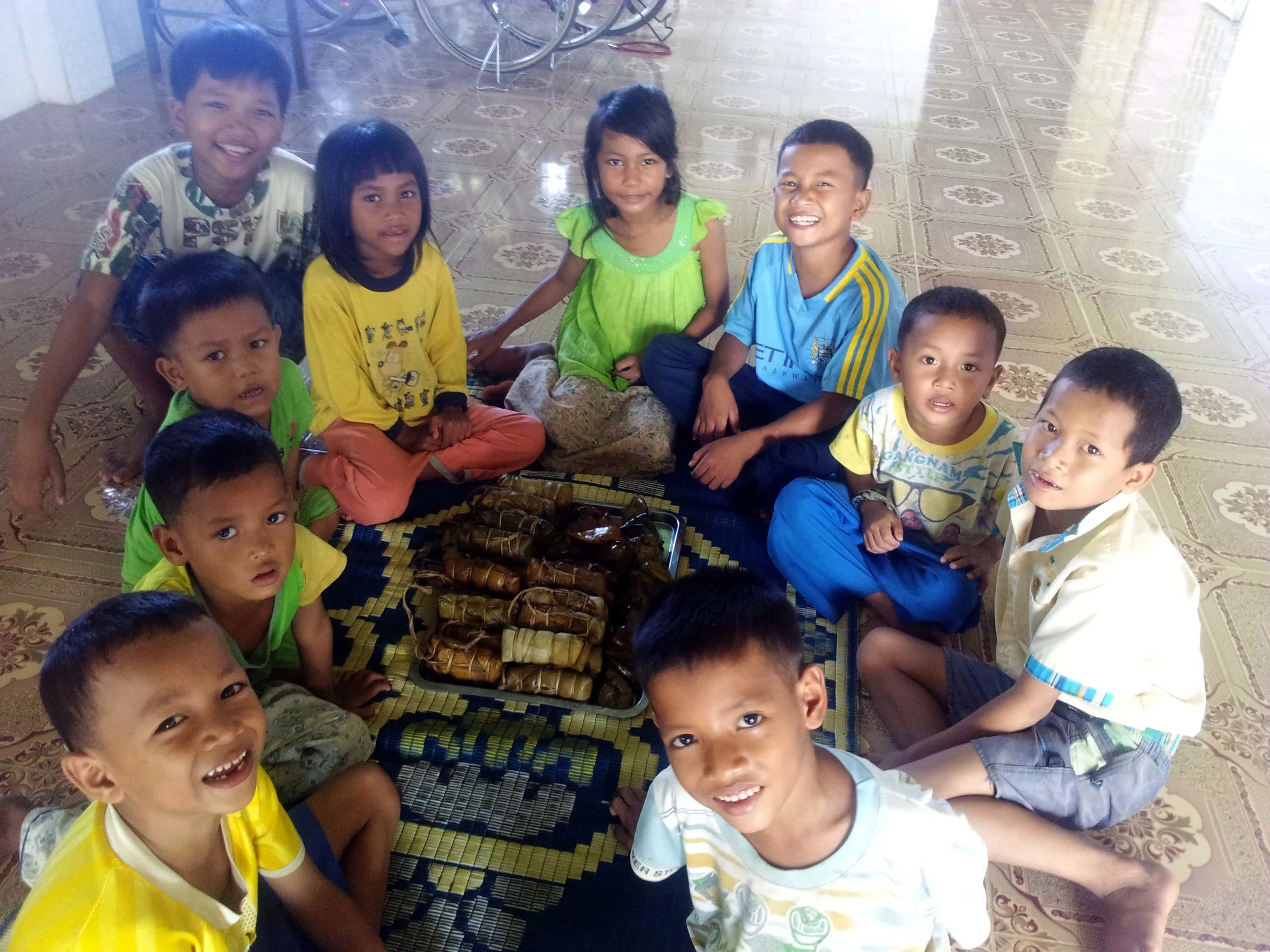 The kids of Battambang 10 enjoy some time to relax before the school year begins in earnest.&nbsp;