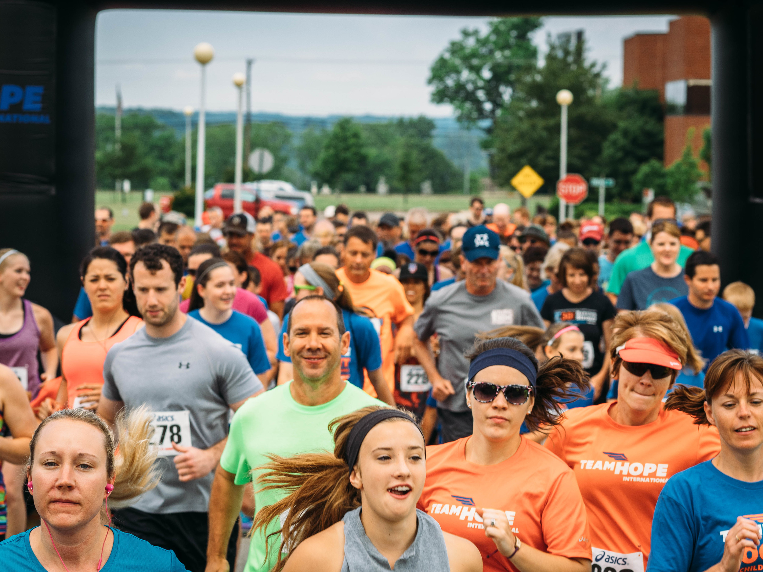 Runners of all ages and experience levels gathered to raise funds for orphaned kids at the first ever Team Hope "Sock It To Child Trafficking 5k" in Wooster, Ohio.