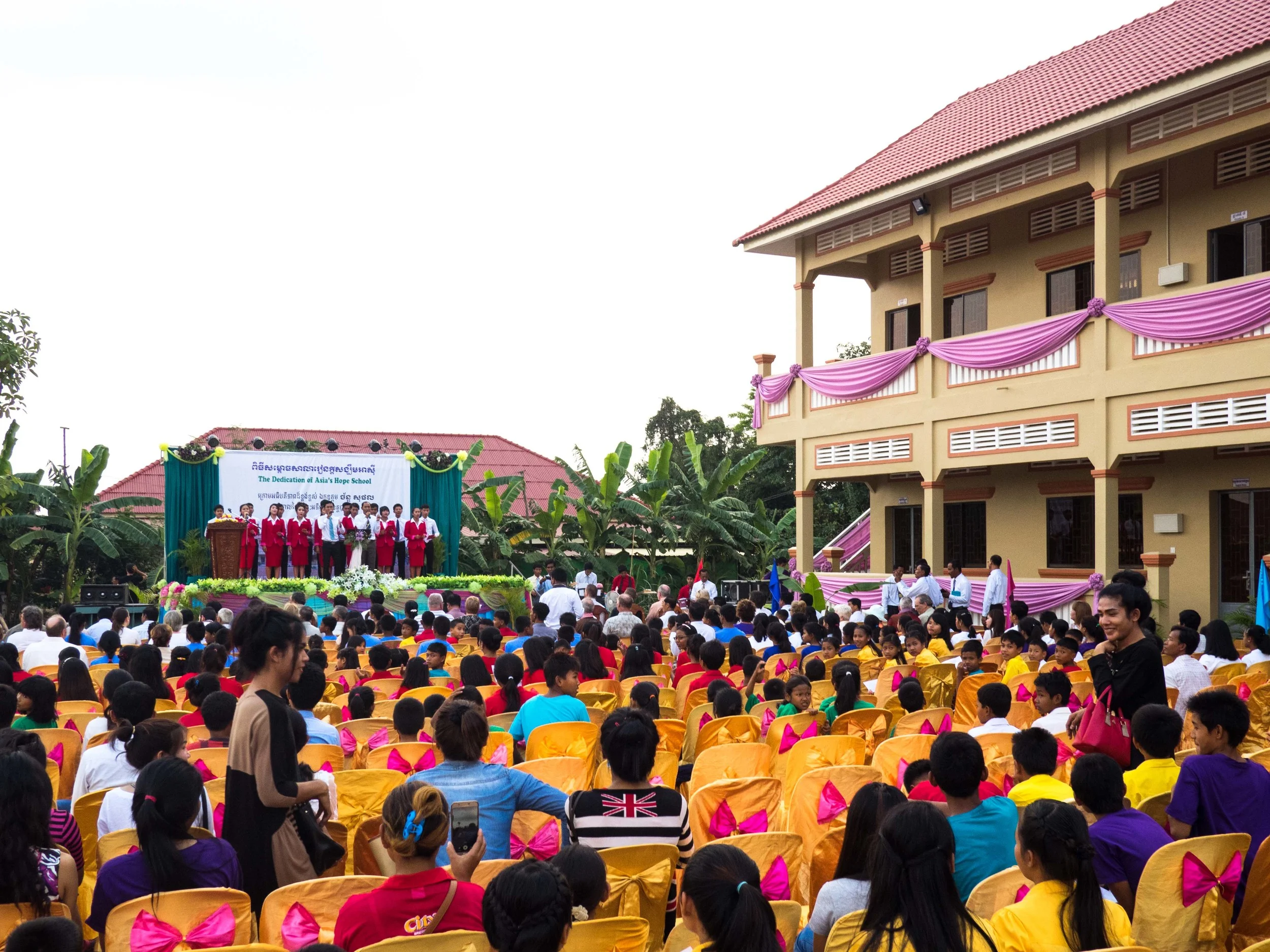 The dedication service for our new secondary school in Battambang, Cambodia, which should be open for classes in August 2016.