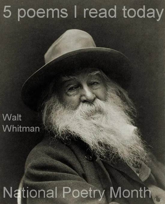 
1. America by Walt Whitman (with audio!) http://bit.ly/kvY9pJ
2. Thrown as if Fierce & Wild by Dean Young (who had a new heart put in less than two weeks ago) http://bit.ly/mBepR4
3. Ovation by Carol Muske-Dukes http://bit.ly/mpWb1l
4. And Soul by Eavan Boland http://bit.ly/iSk7Bb
5. The Matchbook Diaries by Ryan Murphy http://bit.ly/lcOsit