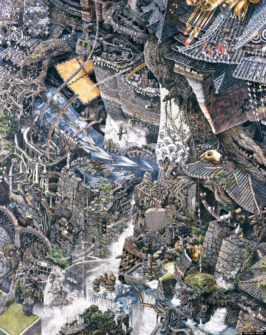 Unstoppable Pen and Ink Landscape from Manabu Ikeda