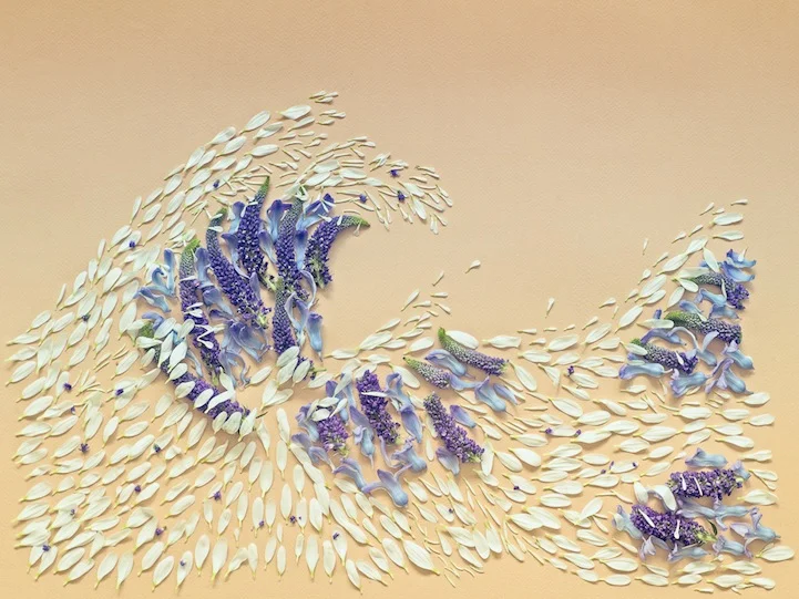 Petals Arranged to form Pictures from Fong Qi Wei