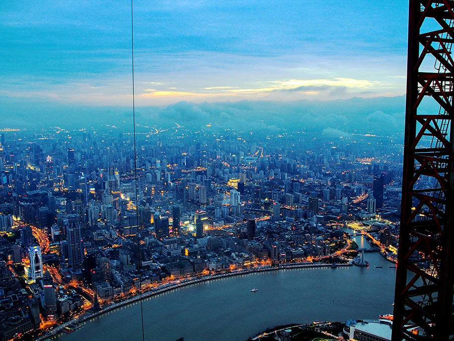 Shanghai Seen from High Crane