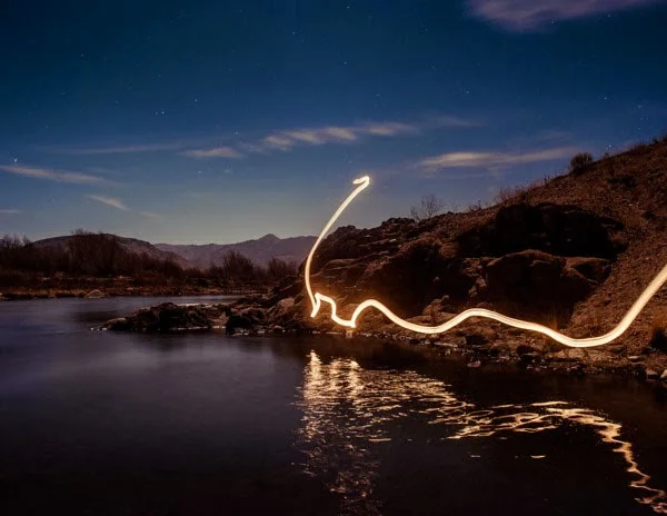 Lovely Photos of Light-painting in Landscapes by Justin Carrasquillo