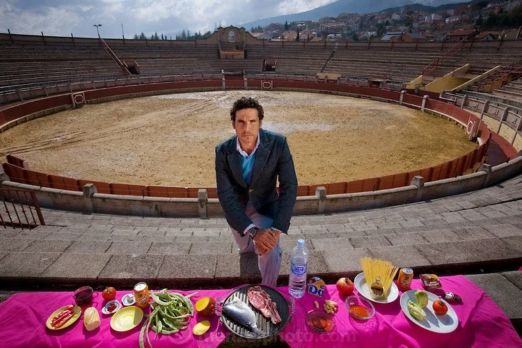Oscar Higares, a professional bullfighter in Miraflores De La Sierra, Spain.