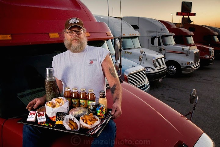 Truck driver Conrad Tolby. 5,400 calories. 54 years old, 6-feet-2-inches tall, 260 pounds.