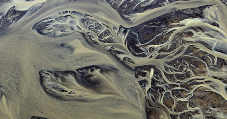 Iceland's Volcanic Rivers Seen From Above