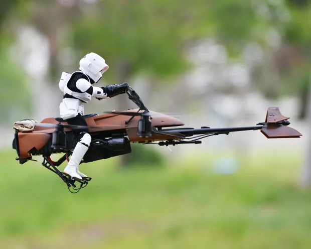 Star Wars Speeder Bike Quadcopter Mod - A Maker's First Person Video