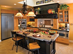Although this is not an enormous kitchen, note how well the zones are laid out.