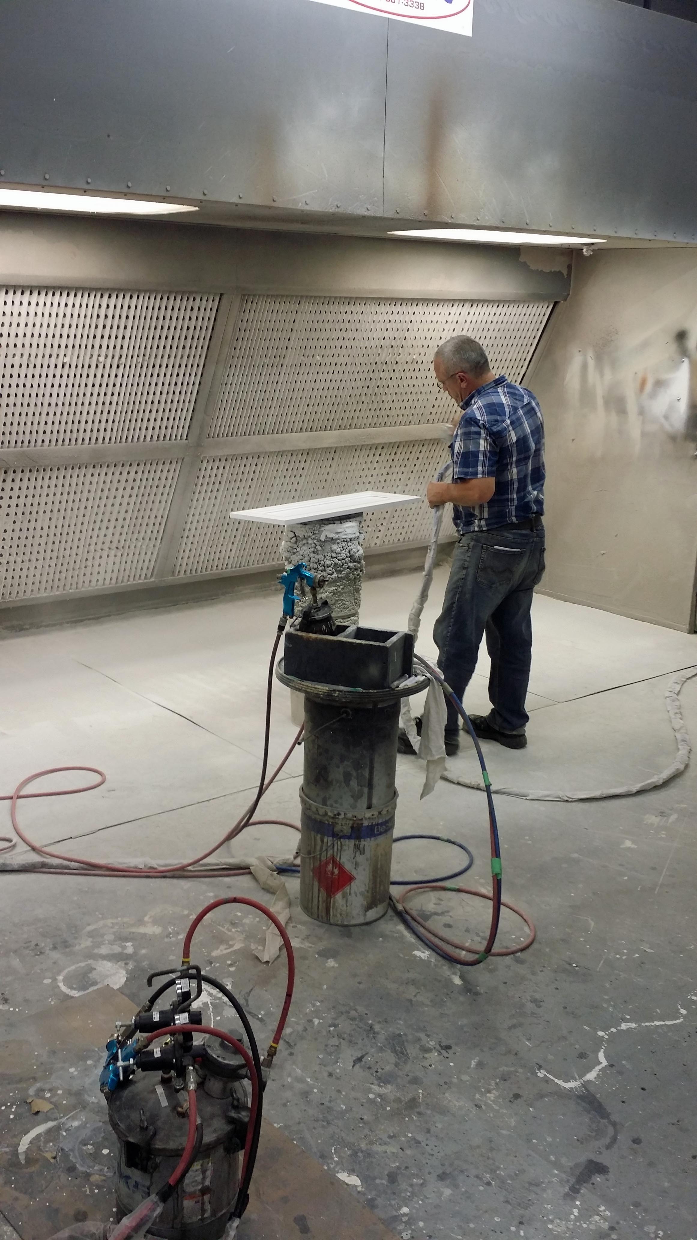 The spray booth