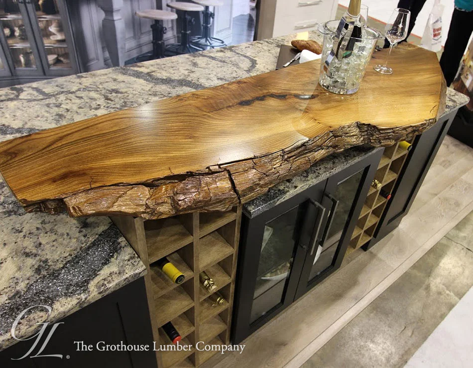 Custom English Wych Elm Live Edge Wood Countertop...OMG!