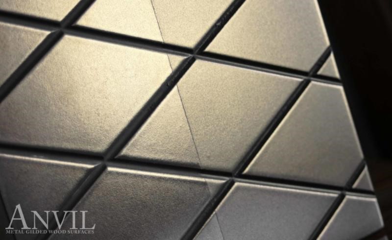 Diamond Pattern Engraved in Metal Countertop