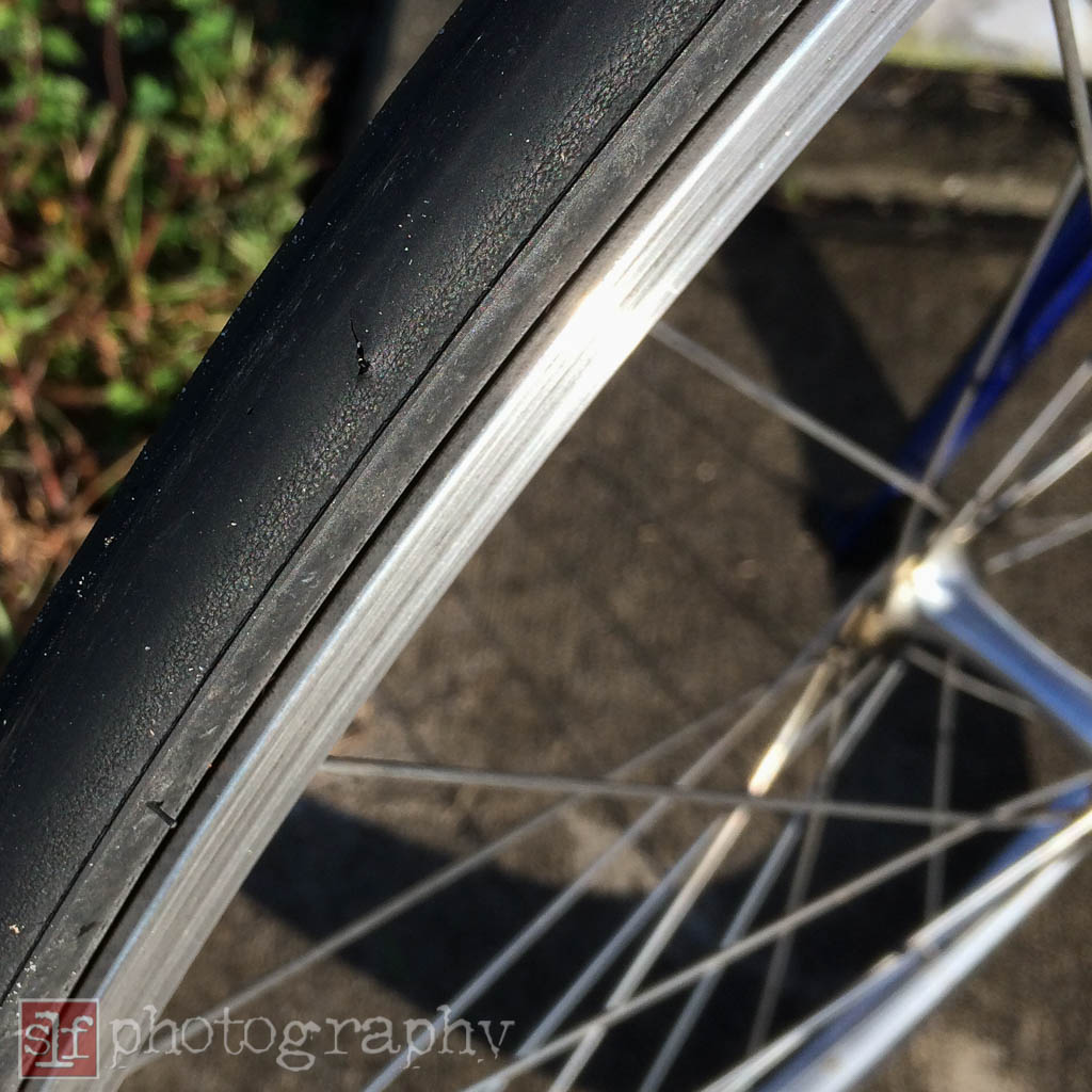 My second flat of the month. it should have been an easy fix but I didn't have an extra tube.