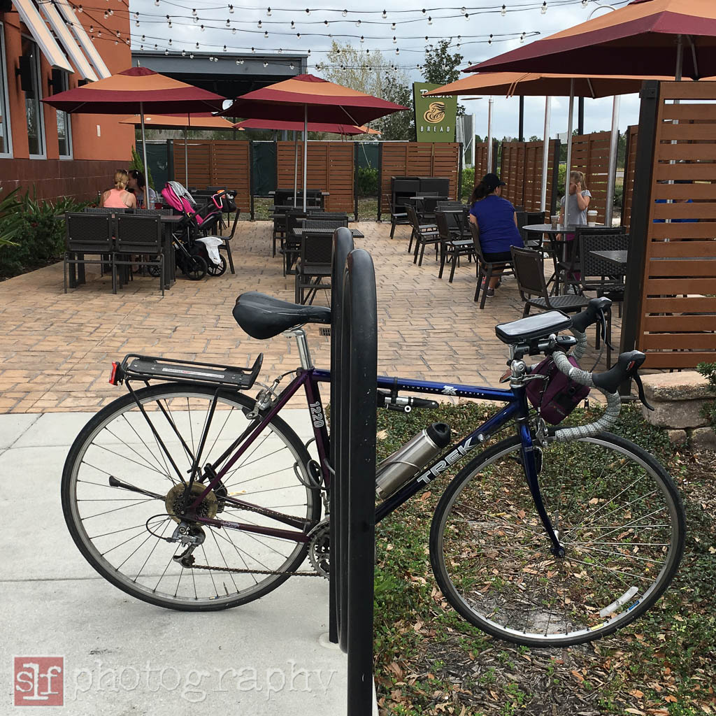 The only time I sit at the patio is when I rode my bike. It is windy.