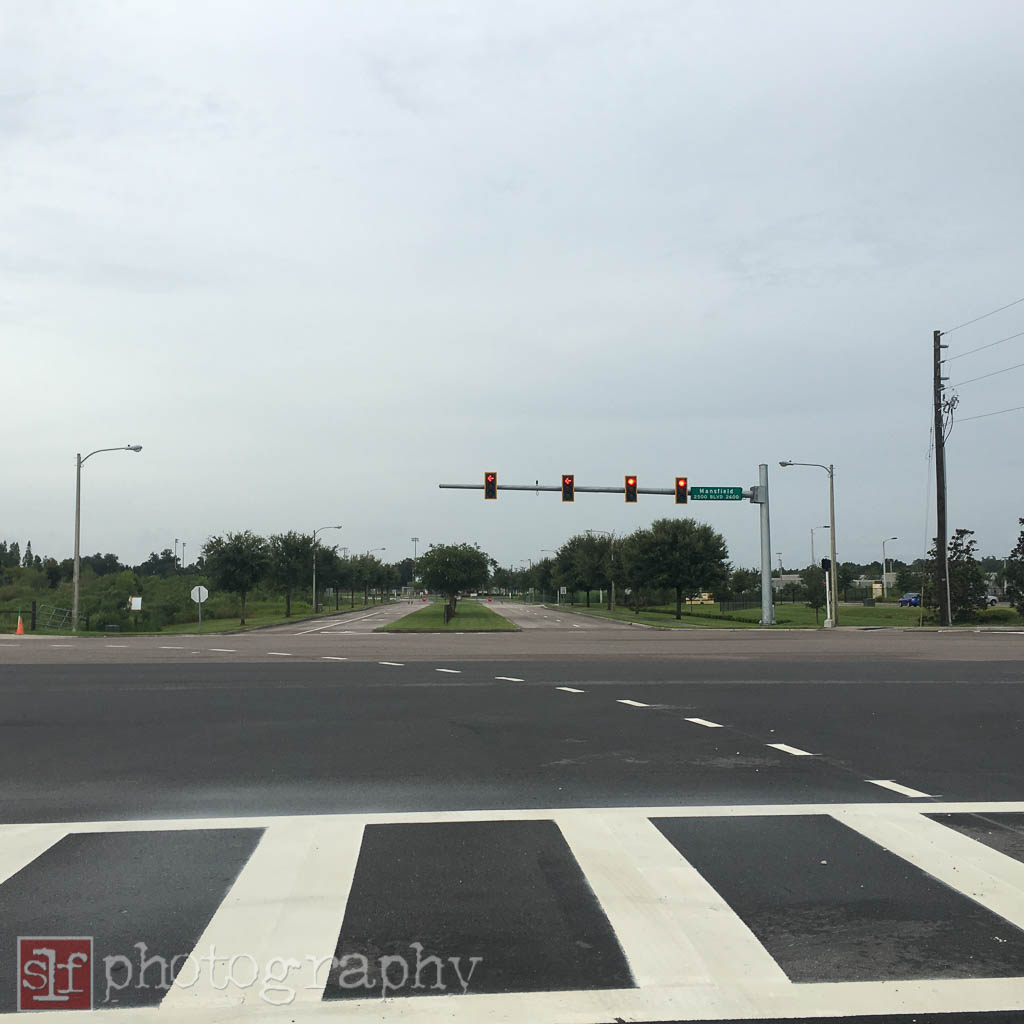 view from hue land pond blvd looking towards the wrks entrance