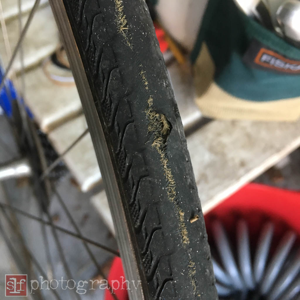did this wear just happy or did i miss it overtime i pumped up the tire?