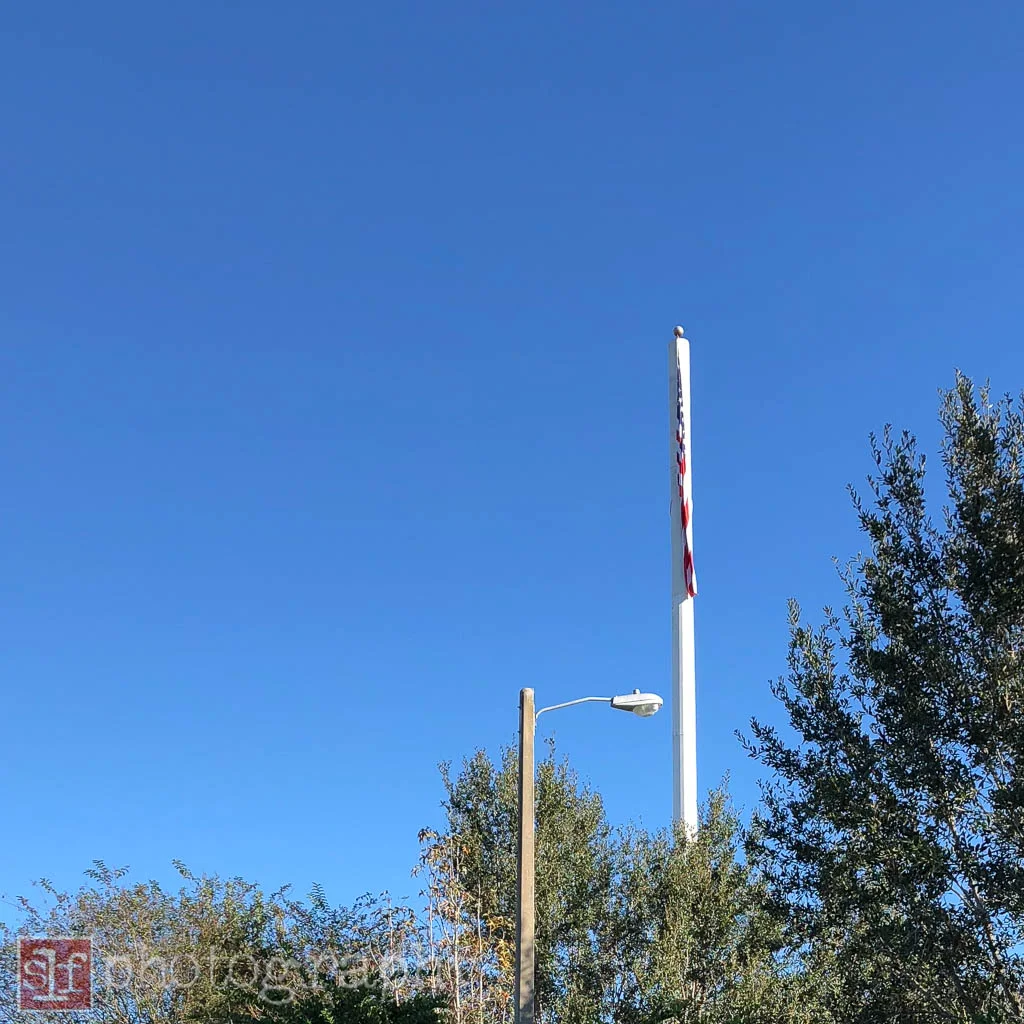 The flag at MPIII was flapping until I stopped to take a photo.