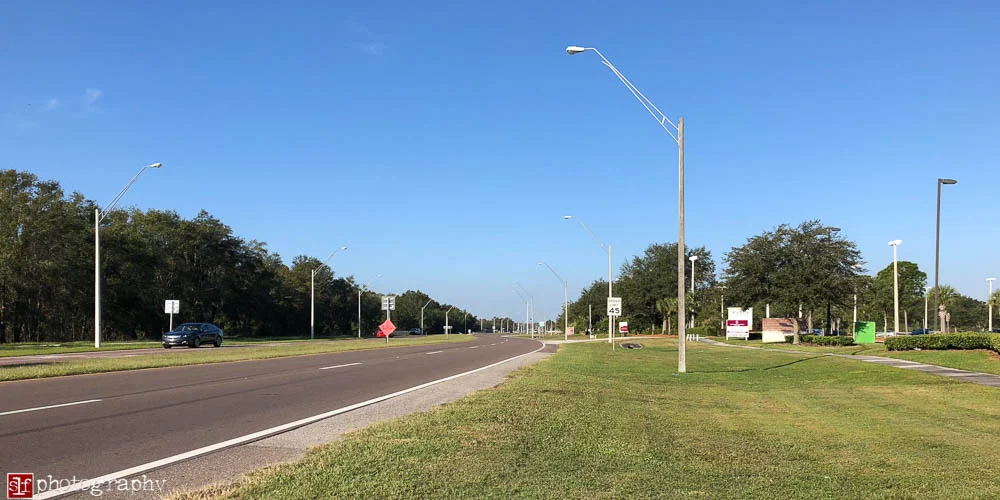 looking west along cross creek