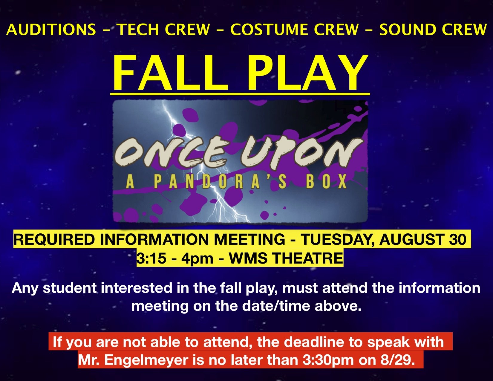 Fall Play 2022 - Info Mtg.