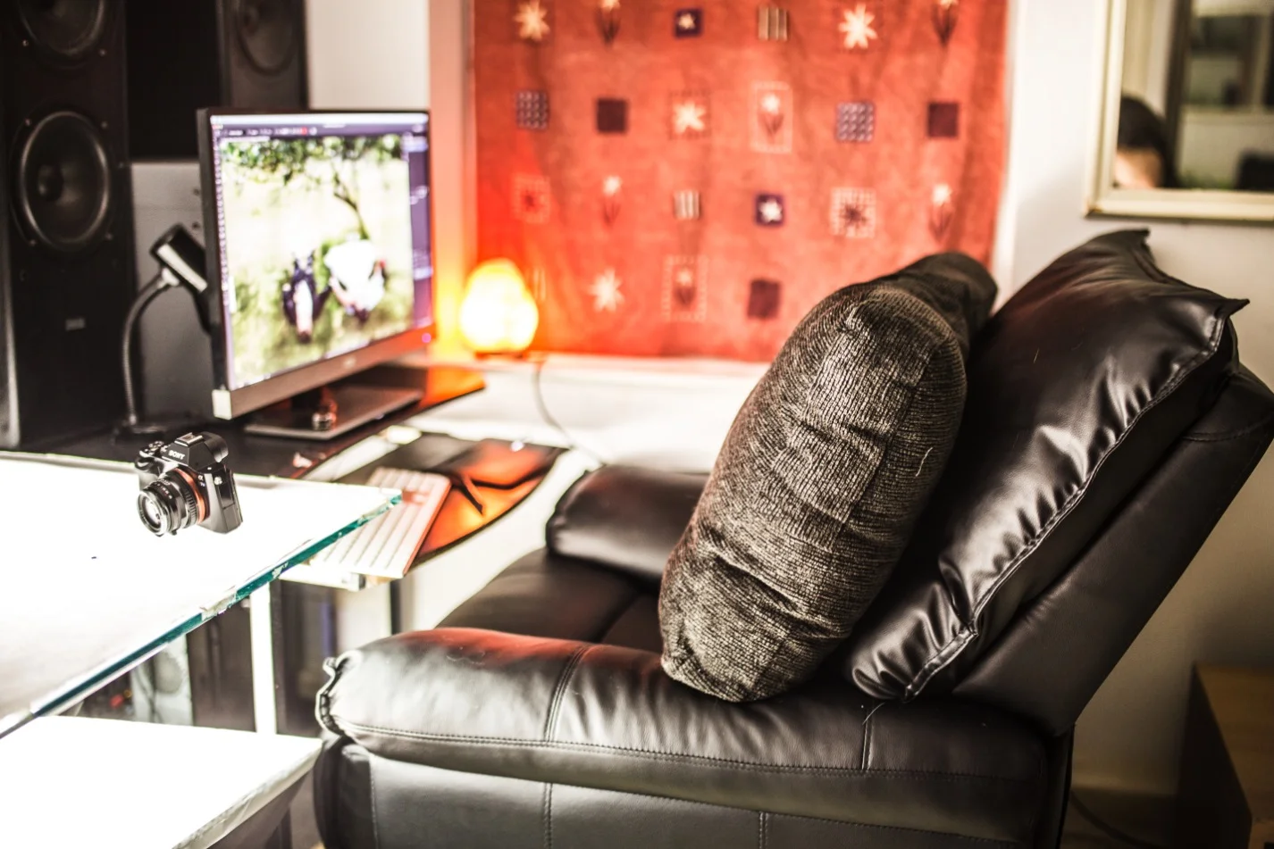 When I want to sit really upright, I add a large pillow, this is very similar to sitting on a regular chair, just super soft and much more supportive than any office or "executive" chair I have tried.