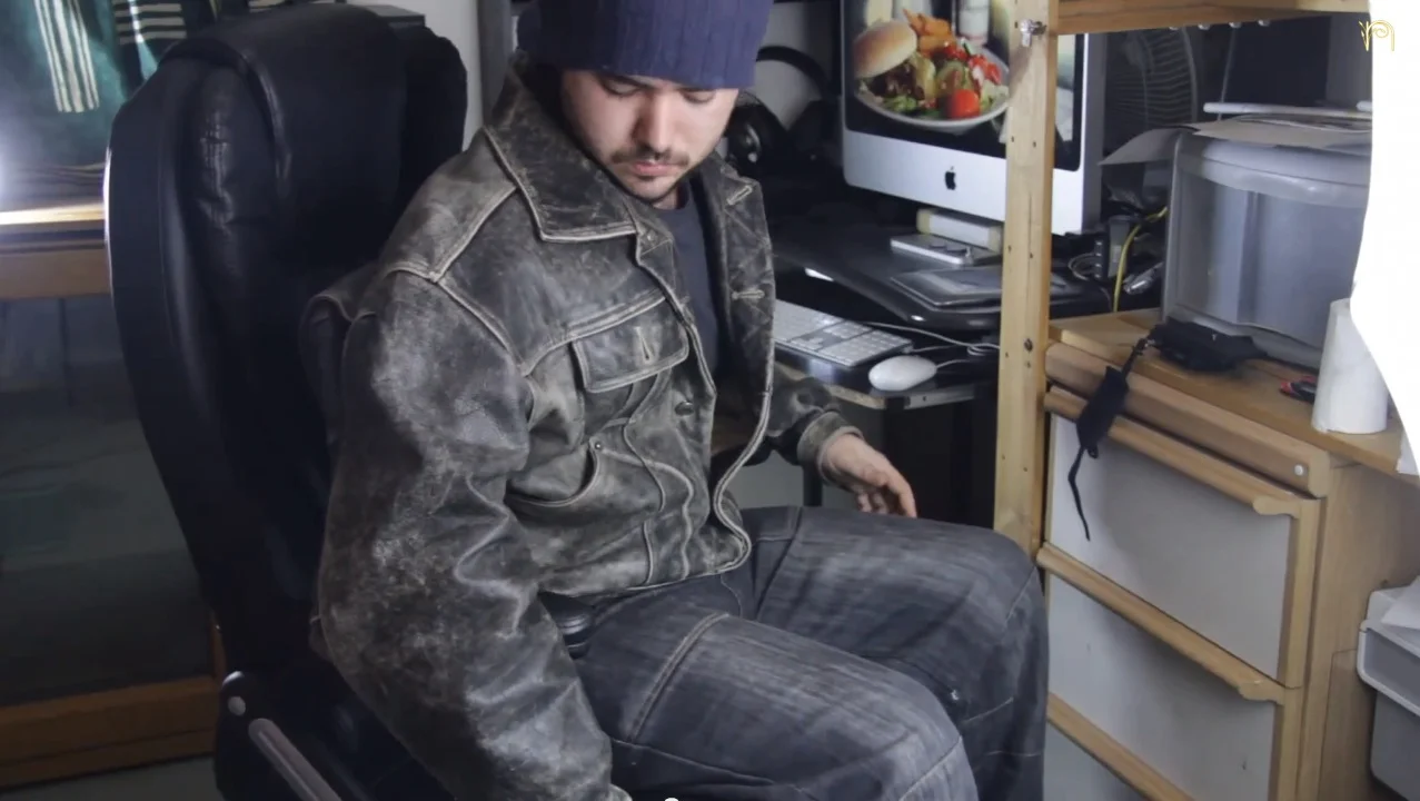 Me on my old chair in my previous house.