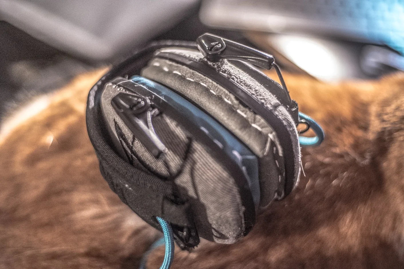 ...Both done. One blue and one gray since I only had random leather offcuts to work with.