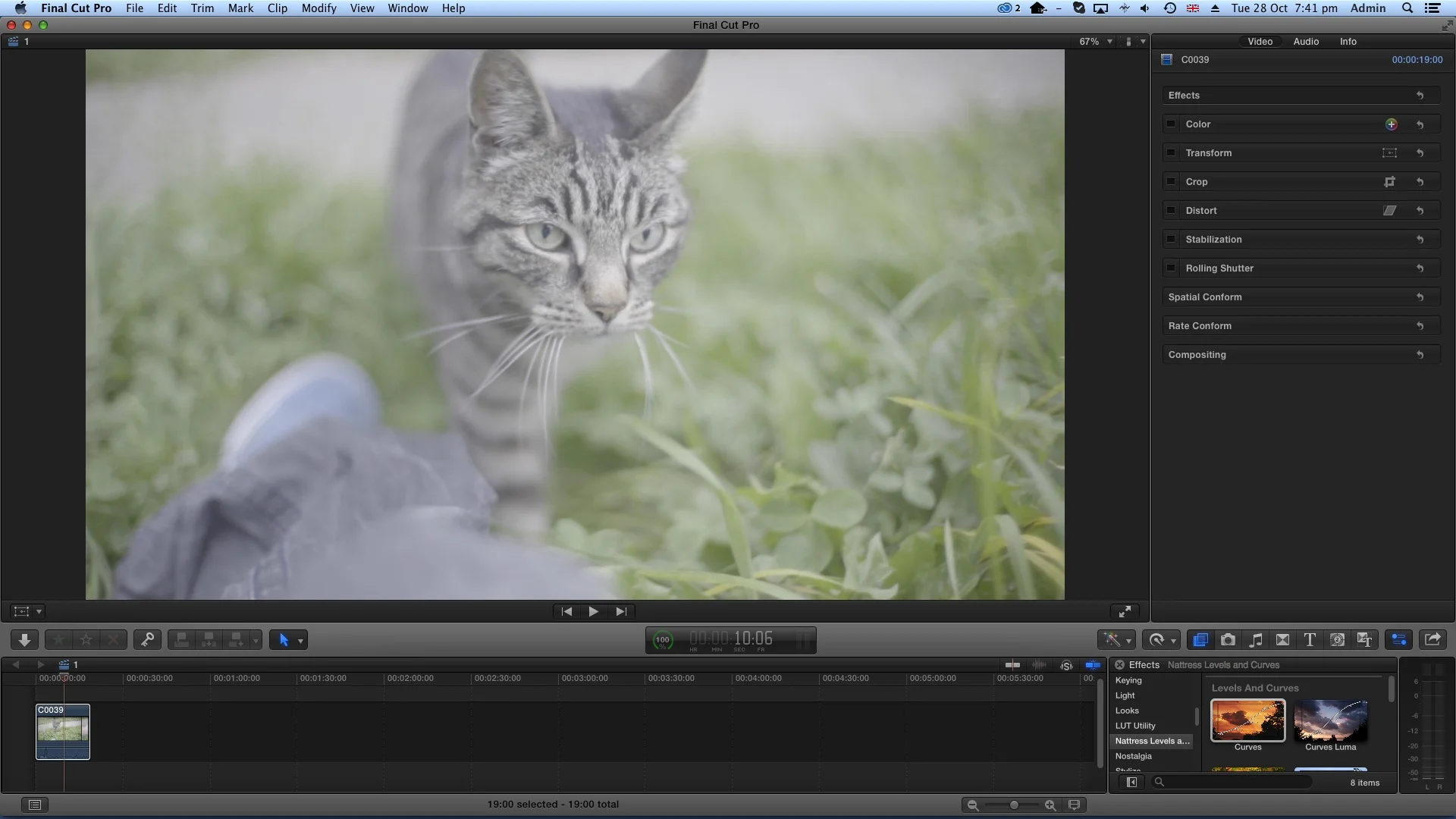 1. You start with your footage, this one is a nicely exposed shot. Slightly brighter images usually give better results as long as your highlights are not clipped. (Click for larger)