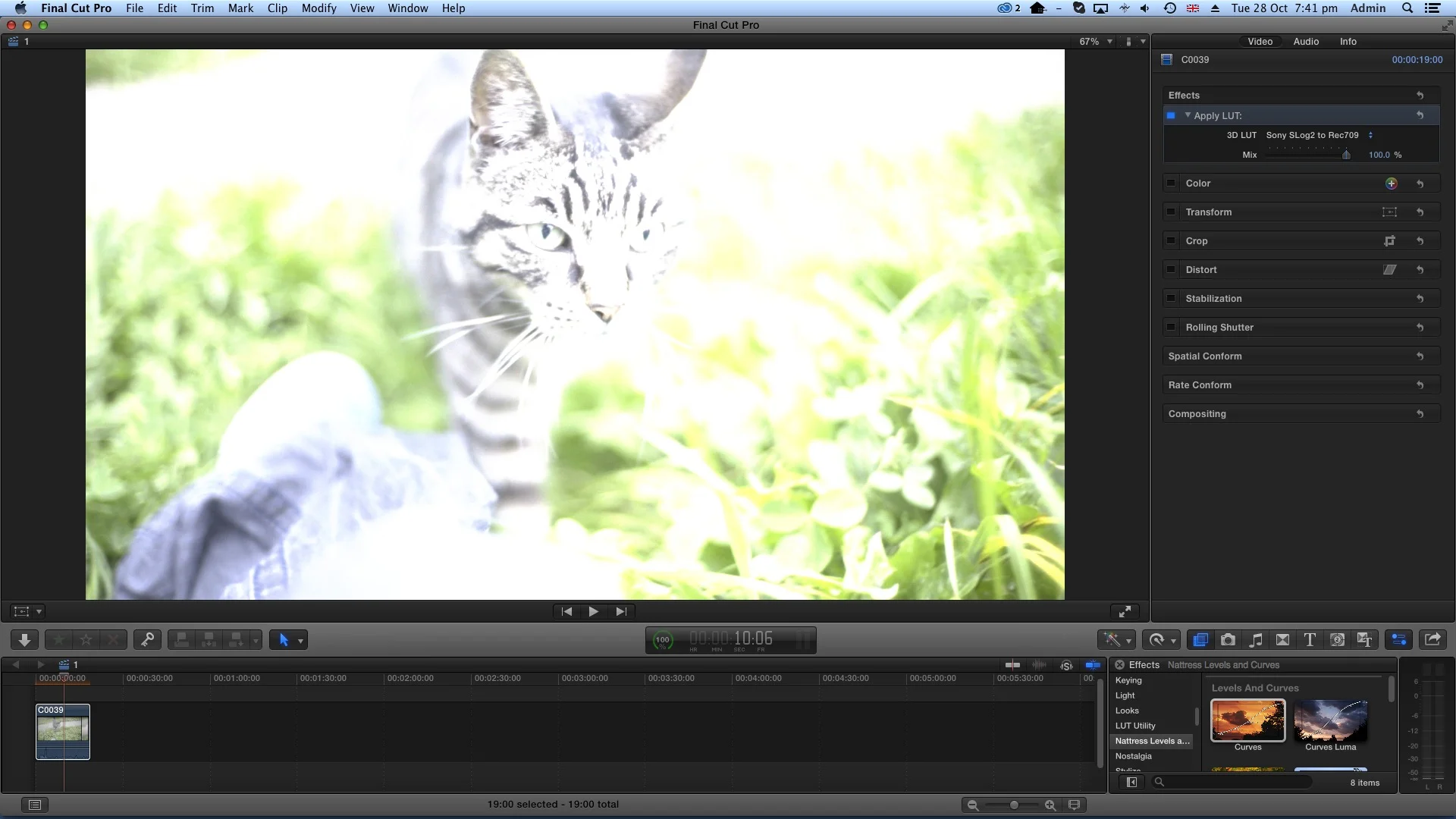 2. After applying the LUT, some shots may end up looking like this, losing details in the highlights or shadows, basically causing over or under exposure of the image. This varies from LUT to LUT. (Click for larger)