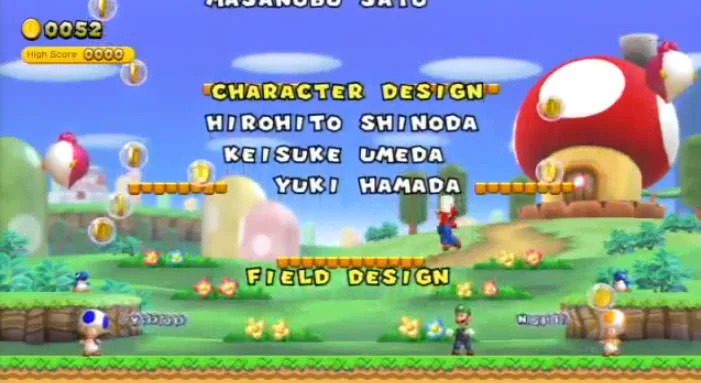 New Super Mario Bros. U credits