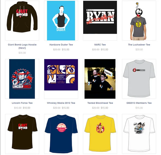 Sorry, Giant Bomb Emporium, but your shirts are too flashy.