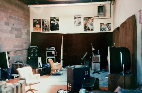 Our rehearsal/recording studio in Redwood City.