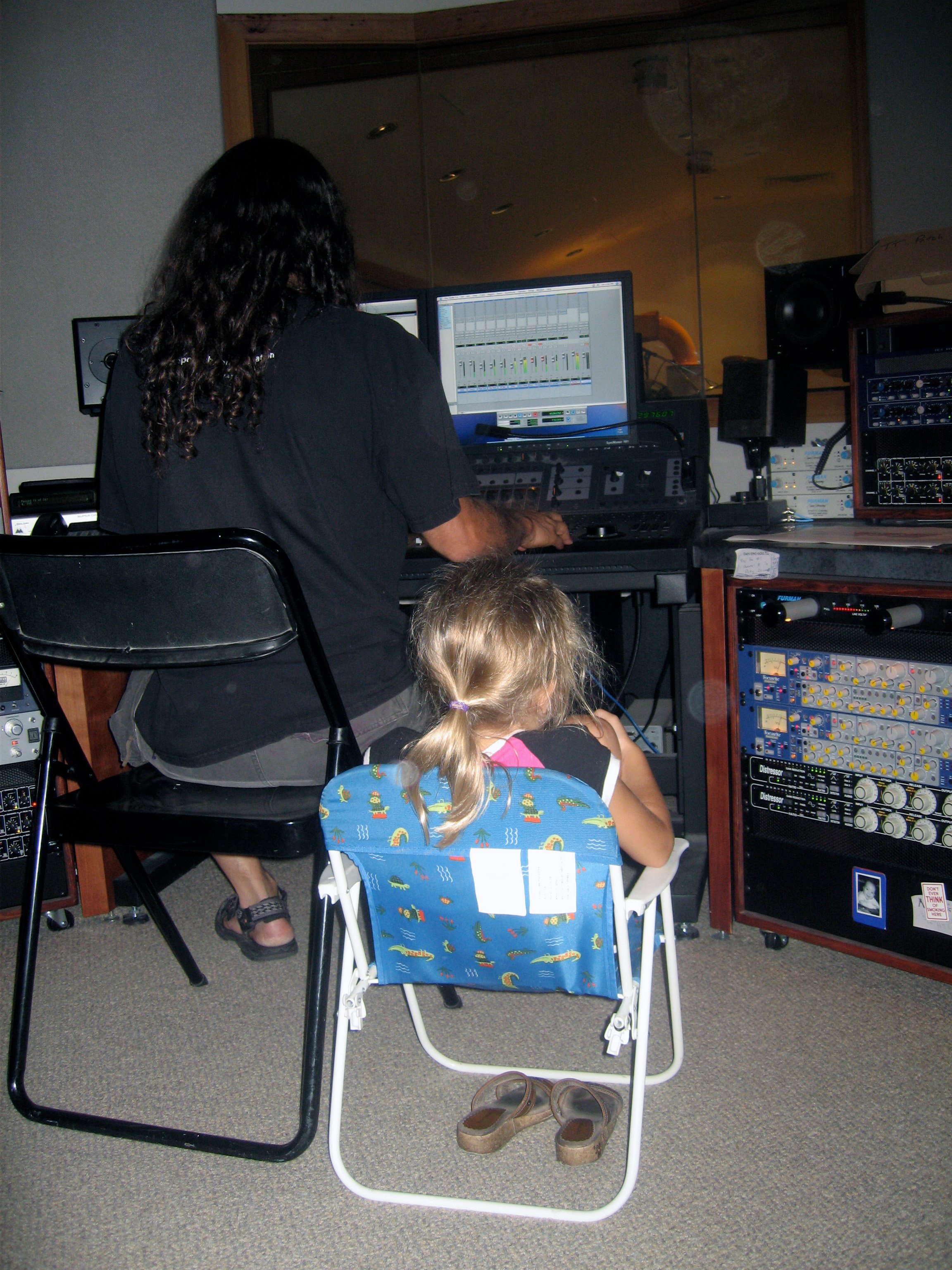 Crack production team of David and daughter hard at work.
