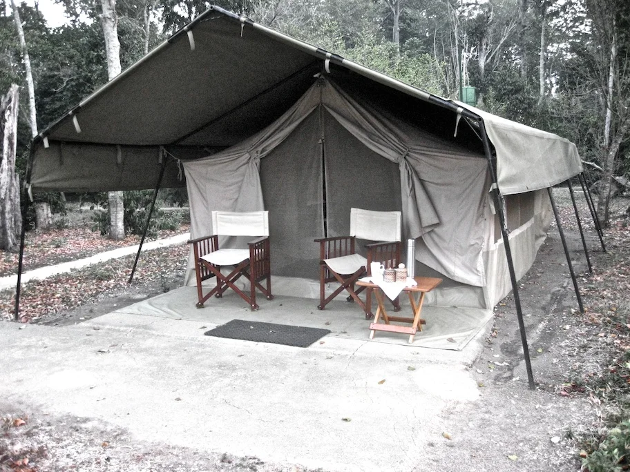 Our tent in Ishasha
